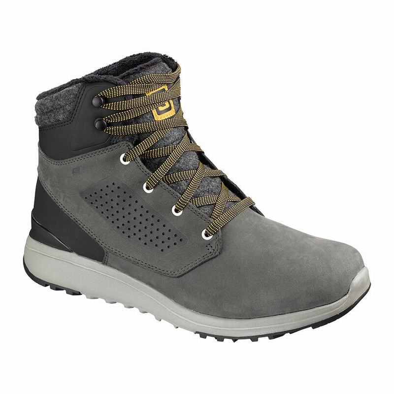 Bottes Hiver Salomon Homme Kaki - Salomon UTILITY CLIMASALOMON™ WATERPROOF - France (0517-TZSJR)